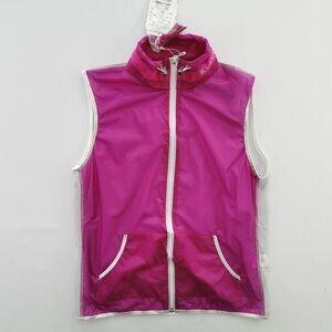 Vintage Lanvin Transparent Fusia Sleeveless Windbreaker